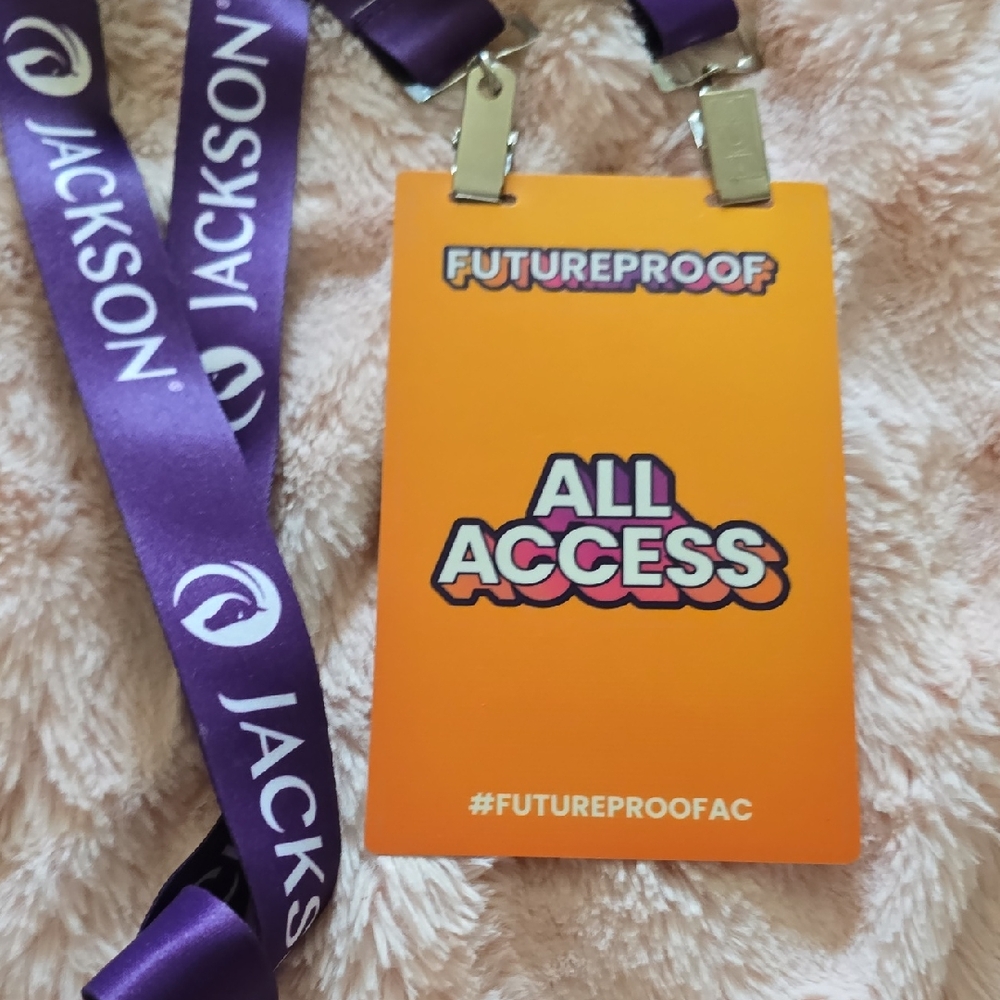 Jackson All Access Lanyard Orange and Purple